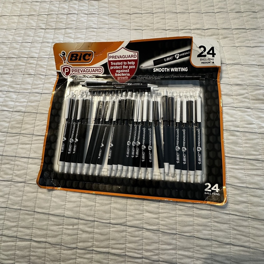 Bic Prevaguard Clic Stic Ballpoint‎ black Ball Pen 24 Count